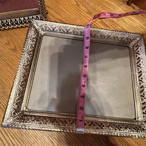 Vintage Goldtone Metal Photo Frame Duo ๐ - Picture 8 of 16
